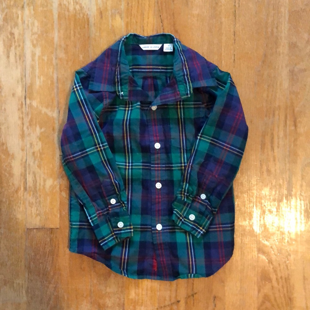 Janie and Jack Plaid Buttondown